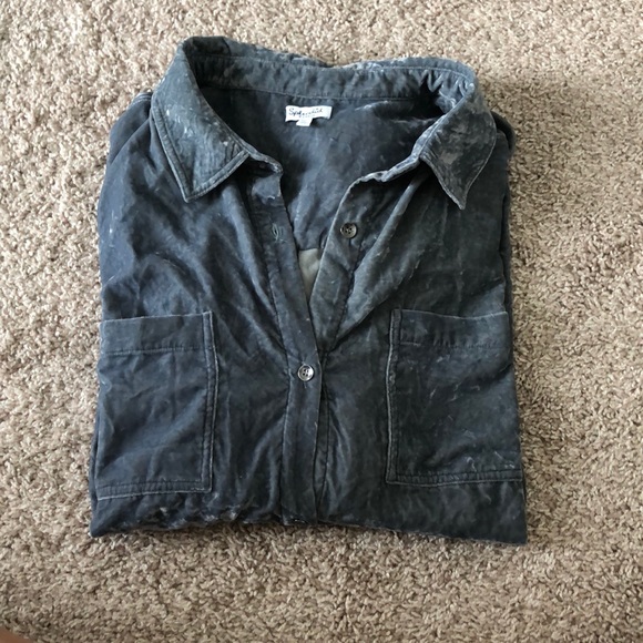 SPLENDID - velvet button down - Picture 1 of 3